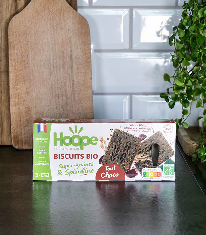 Chocolate & Spirulina Snack Biscuits, Organic