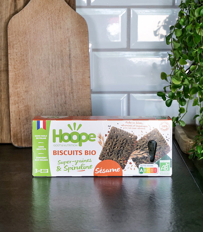 Sesame Seeds & Spirulina Snack Biscuits, Organic